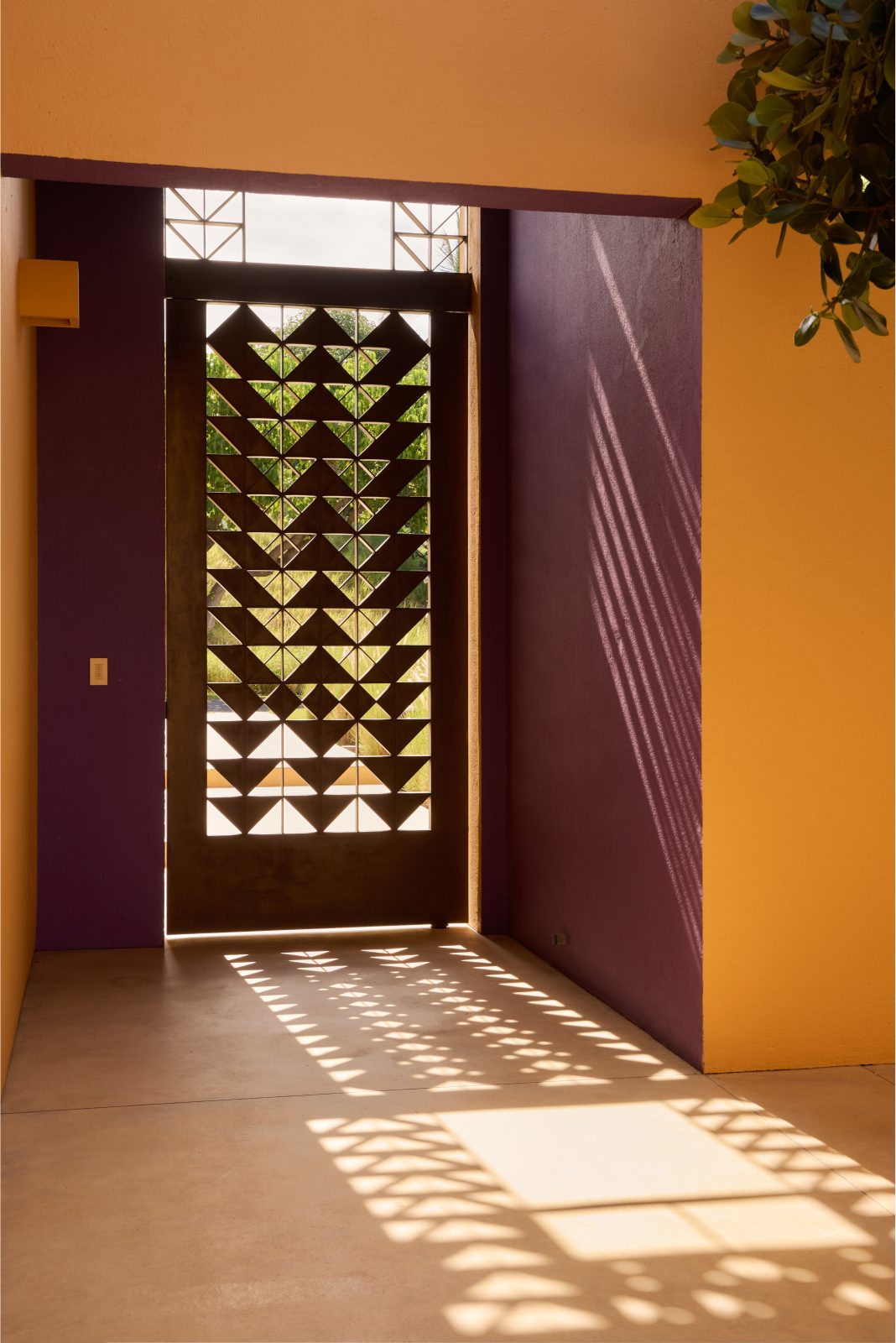 Entry Door Geometric Screen
